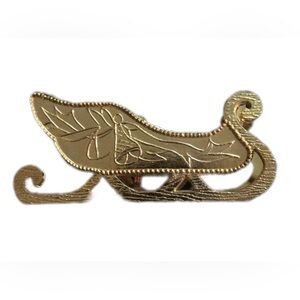 Gold Sleigh Ornament